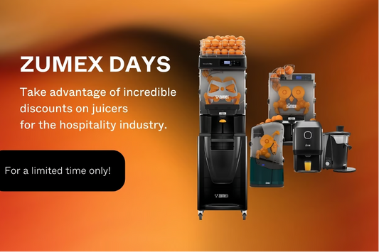 Enermax Trading celebrating the Zumex Days 15% off selected Zumex Juicers